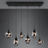 Colgante LUMINA 6x E14 negro vidrio acero cromado - Imagen 7