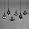 Colgante LUMINA 6x E14 negro vidrio acero cromado - Imagen 6