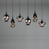 Colgante LUMINA 6x E14 negro vidrio acero cromado - Imagen 5