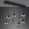 Colgante LUMINA 8x E14 negro vidrio acero cromado - Imagen 8