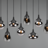 Colgante LUMINA 8x E14 negro vidrio acero cromado - Imagen 6