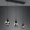Colgante LUMINA 3x E14 negro vidrio acero cromado - Imagen 7