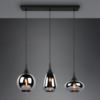 Colgante LUMINA 3x E14 negro vidrio acero cromado - Imagen 6