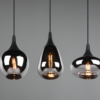 Colgante LUMINA 3x E14 negro vidrio acero cromado - Imagen 2