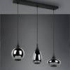 Colgante LUMINA 3x E14 negro vidrio acero cromado - Imagen 5