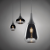 Colgante LUMINA 3x E14 negro vidrio acero cromado - Imagen 4