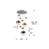 Colgante led SPHERE 9 luces dimable bluetooth app - Imagen 7