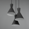 Colgante ENZO 3x E27 metal negro - Imagen 5