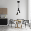 Colgante ENZO 3x E27 metal negro - Imagen 2