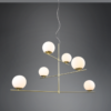 Colgante PURE 6x E14 oro vidrio blanco - Imagen 7