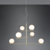Colgante PURE 6x E14 oro vidrio blanco - Imagen 3
