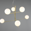 Colgante PURE 6x E14 oro vidrio blanco - Imagen 6