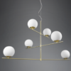 Colgante PURE 6x E14 oro vidrio blanco - Imagen 5