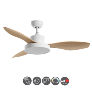 Ventilador RIGA blanco y natural