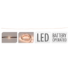 Guirnalda a pilas fija 10 LEDS cuerda de yute - Imagen 3