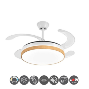 Lámpara-ventilador MINA madera