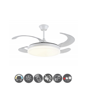 Lámpara-ventilador ISABELLA mini blanco
