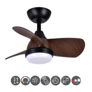 Ventilador PIRDO negro marrón