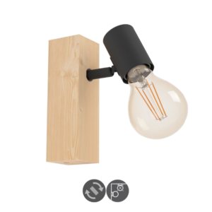 Aplique de pared TOWNSHEND 1 luz negro