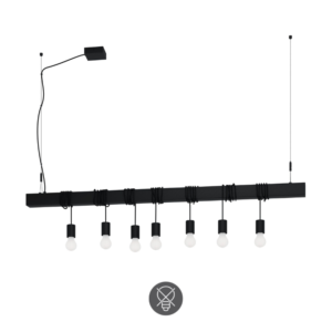 Lámpara de techo TOWNSHEND-B 7 luces negro