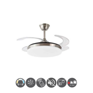 Lámpara-ventilador ISABELLA mini cromo