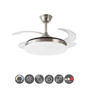 Lámpara-ventilador ISABELLA cromo