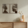 Cuadro pared africana derecha metal - Imagen 2