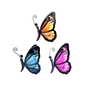 Mariposas decorativas porta velas set 3