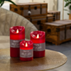 Vela de cera LED con movimiento rojo - Imagen 2