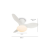 Ventilador TULIP blanco - Imagen 4