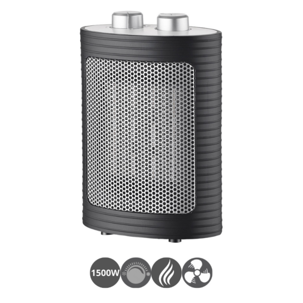 Termo-ventilador CERÁMICO 1500w negro