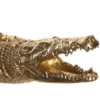 Cocodrilo decorativo dorado de resina - Imagen 2