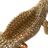 Cocodrilo decorativo dorado de resina - Imagen 3