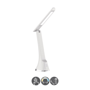Lámpara flexo ANHIDRITA intensidad regulable blanco - cromo