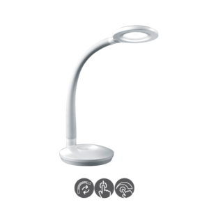 Lámpara flexo COBRA metal blanco