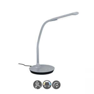 Lámpara flexo led POLO flexible gris