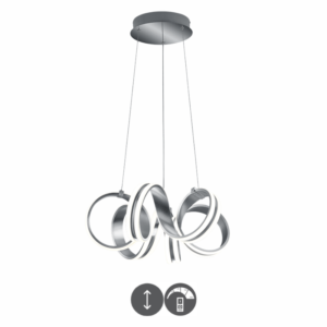 Lámpara colgante CARRERA LED aluminio pulido