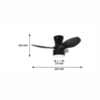 Ventilador FLY MAXI negro 80cm - Imagen 3
