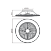Ventilador plafón ALISIO XL plata - Imagen 2