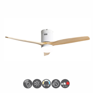 Ventilador AGUILÓN blanco - haya 132cm