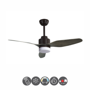 Ventilador GERONA marrón - roble 120cm