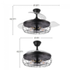 Ventilador bombillas CONCON 107cm negro - Imagen 5