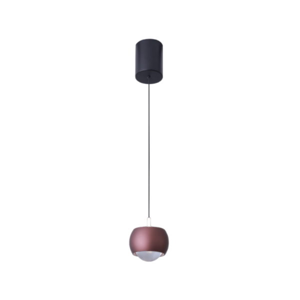 Lámpara colgante LED 1 luz ROLLER café