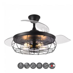 Ventilador bombillas CONCON 107cm negro