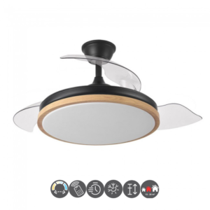 Ventilador EVROS 107cm negro haya (13 - 22m²)