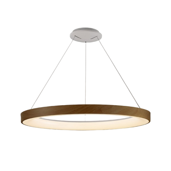 Lámpara colgante NISEKO II con mando 90cm MADERA