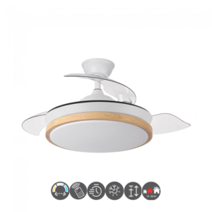 Ventilador EVROS MINI 91cm blanco haya (0 - 13m²)