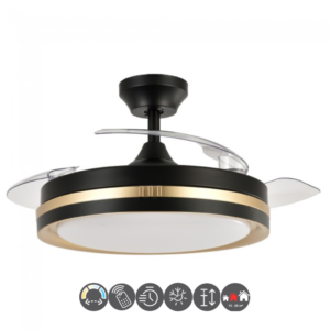 Ventilador VIPER 107cm negro oro