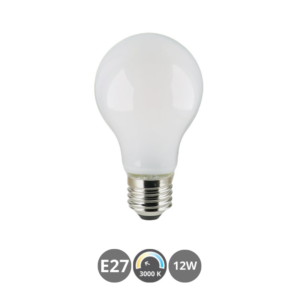 Bombilla LED E27 12W 3000K opal dimable