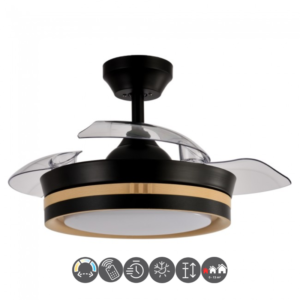 Ventilador VIPER MINI 91cm negro madera